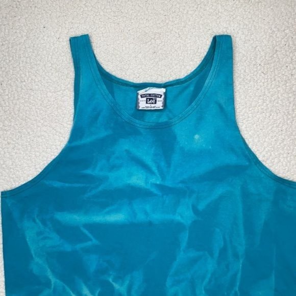 Vintage Lee Bleached Blank Tank Top: Size Large - Picture 4 of 7